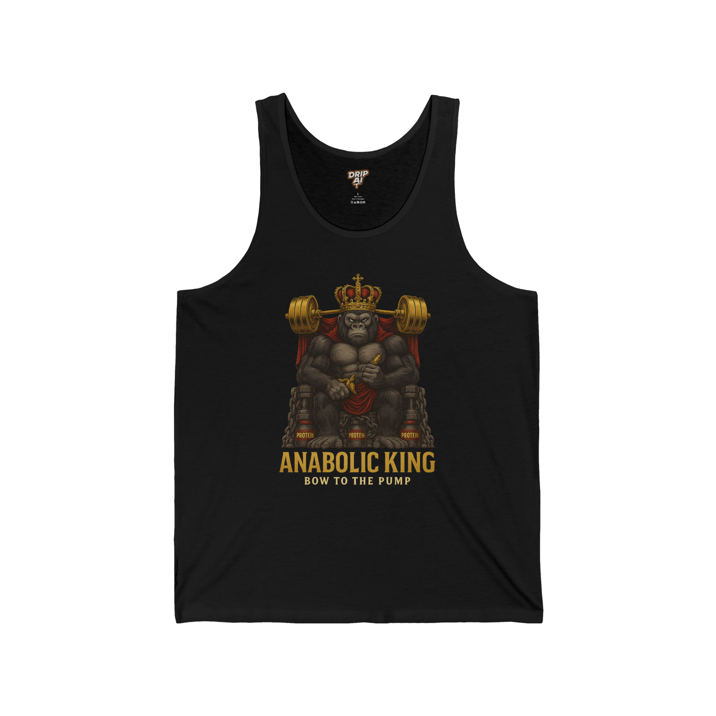 Anabolic King Tank Top | Funny Gym Shirt for Lifters | Bodybuilding Streetwear