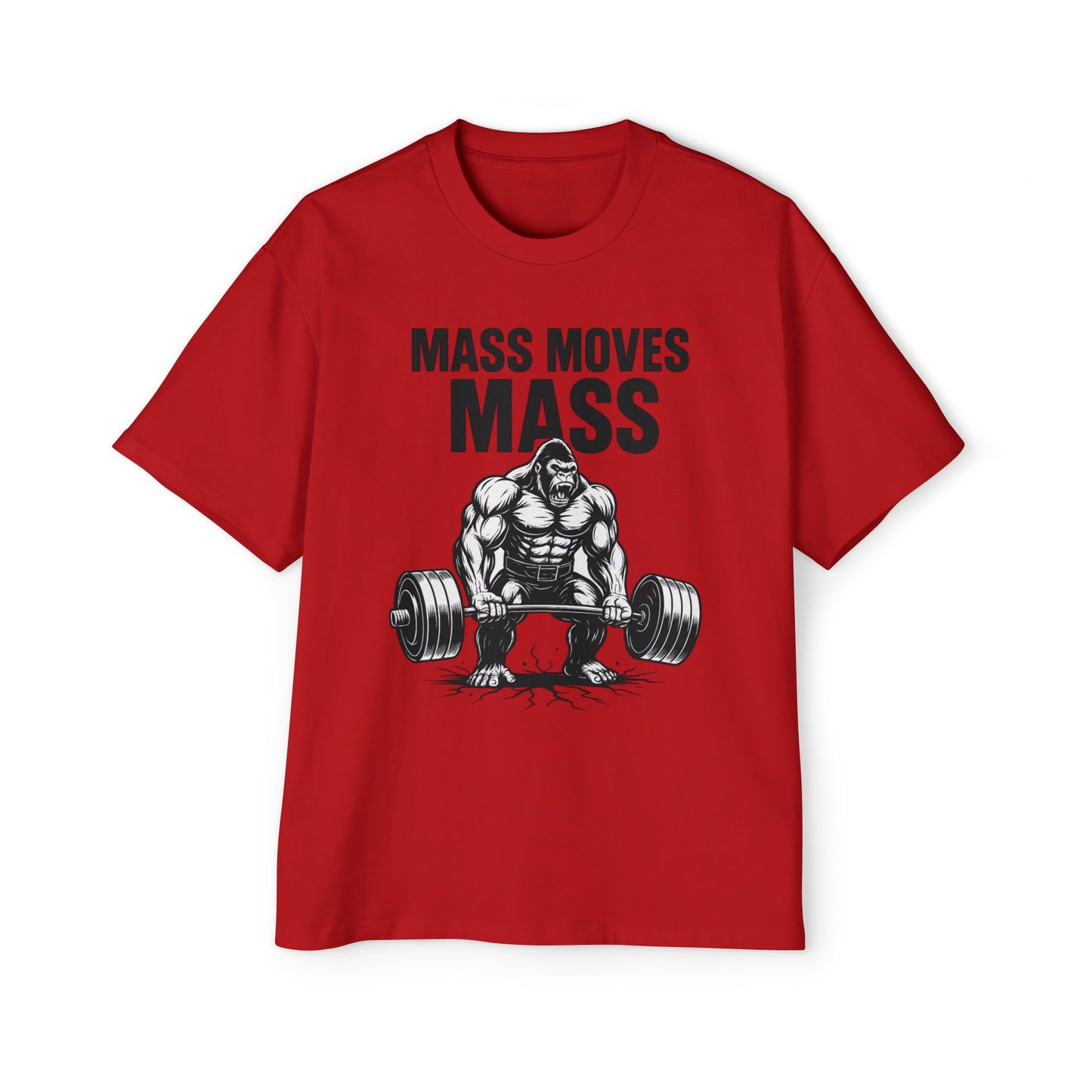 Mass Moves Mass Gorilla Tee | Oversized Heavy Gym Shirt