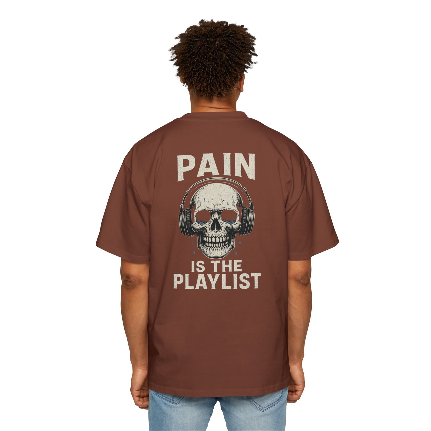 Pain Is the Playlist Oversized Heavy Gym Tee