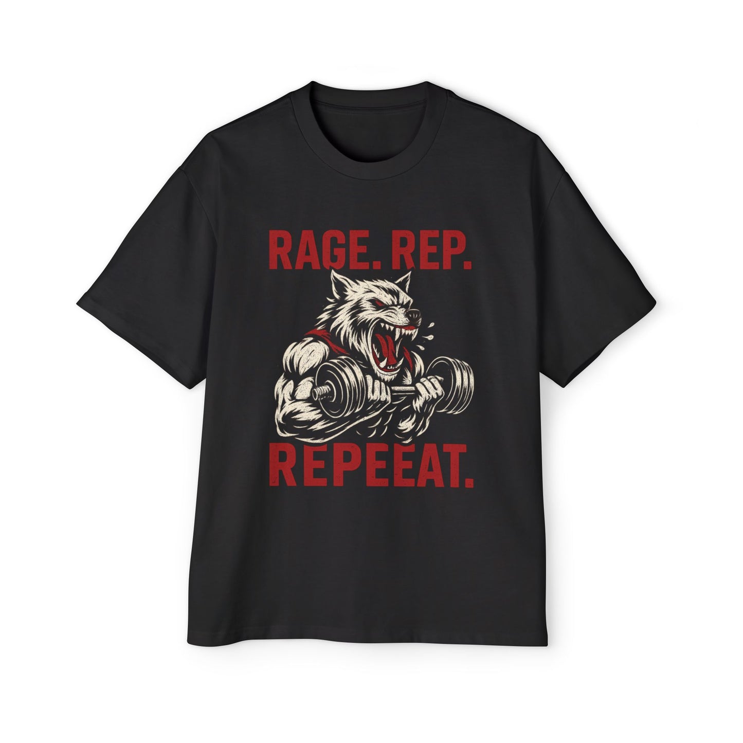 Rage Rep Repeeat Oversized Heavy Gym Tee