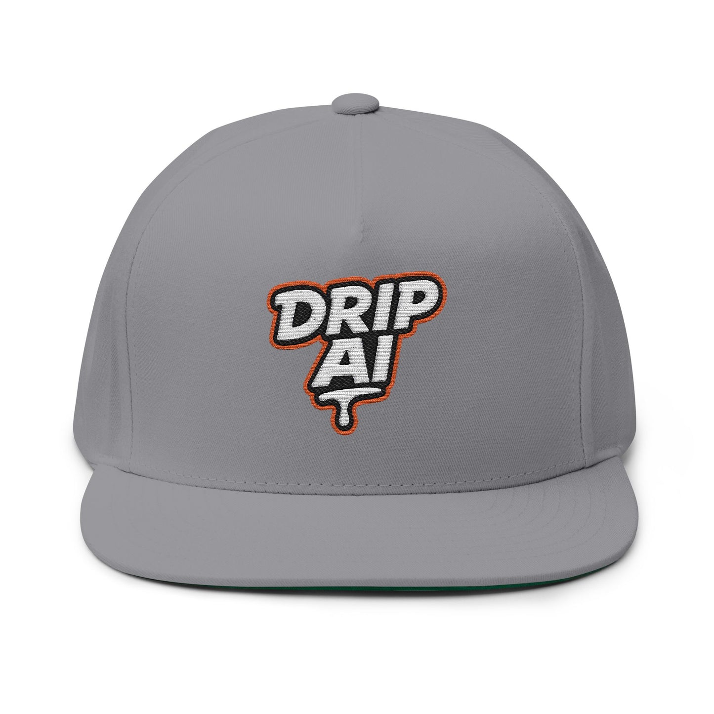 Drip AI Flat Bill Snapback Hat | Vintage Streetwear Cap | Bold Embroidered