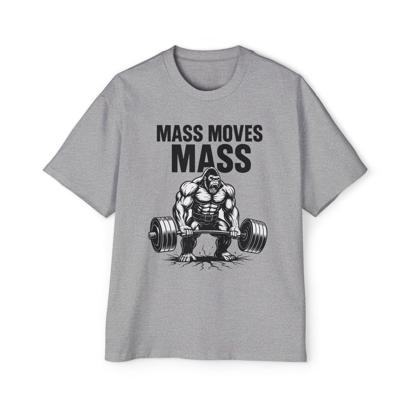 Mass Moves Mass Gorilla Tee | Oversized Heavy Gym Shirt