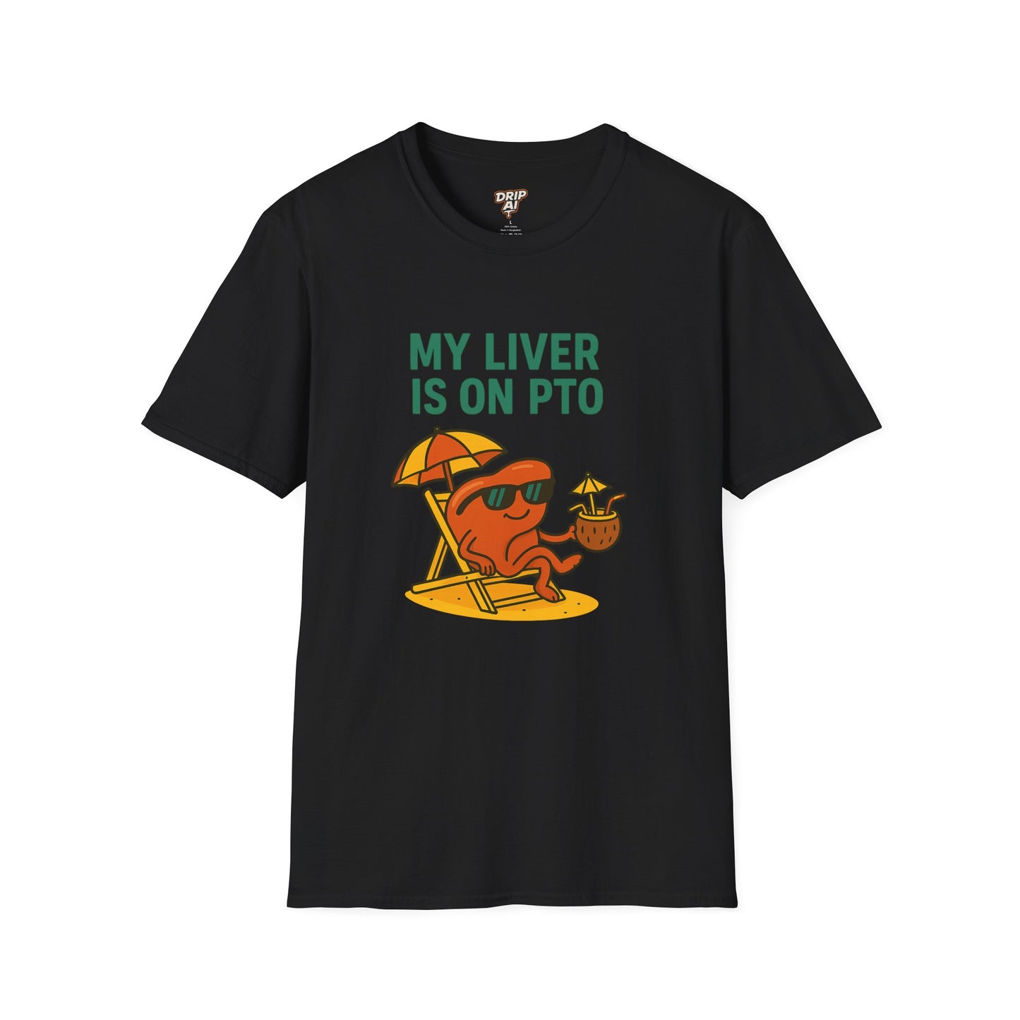 My Liver Is On PTO โ Funny Vacation T-Shirt | Drinking Tee for Beach Days & Parties