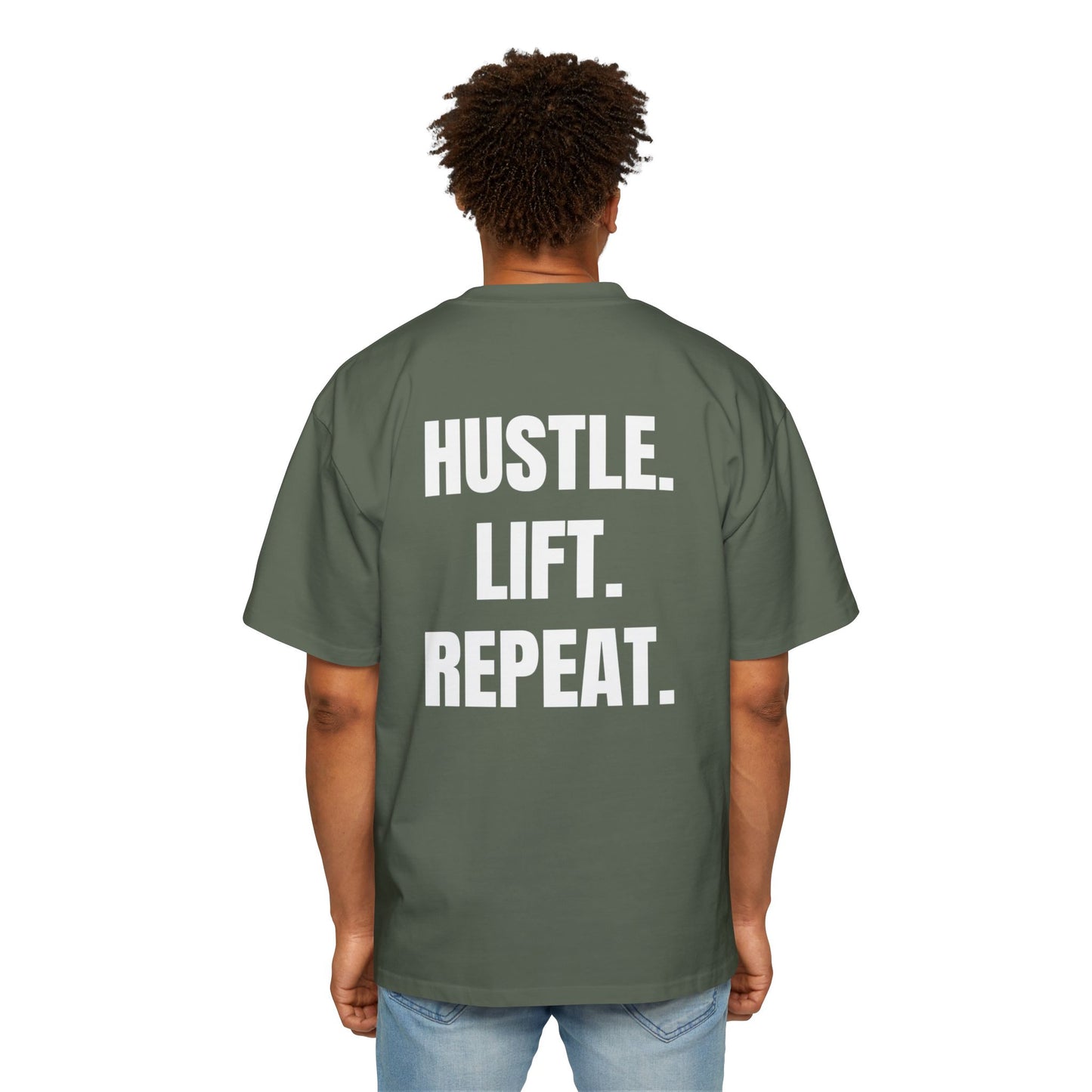 Hustle. Lift. Repeat. | Oversized Heavy Tee