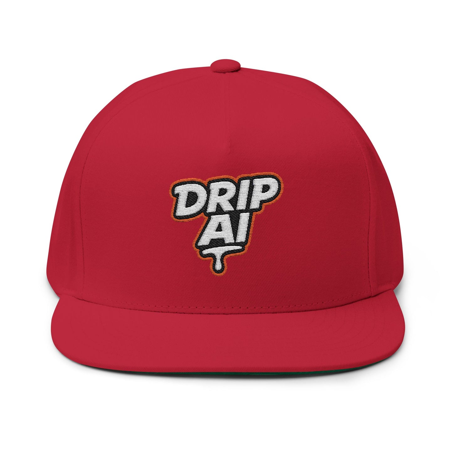 Drip AI Flat Bill Snapback Hat | Vintage Streetwear Cap | Bold Embroidered