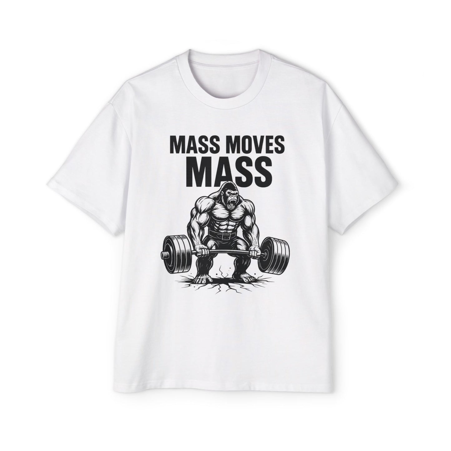 Mass Moves Mass Gorilla Tee | Oversized Heavy Gym Shirt