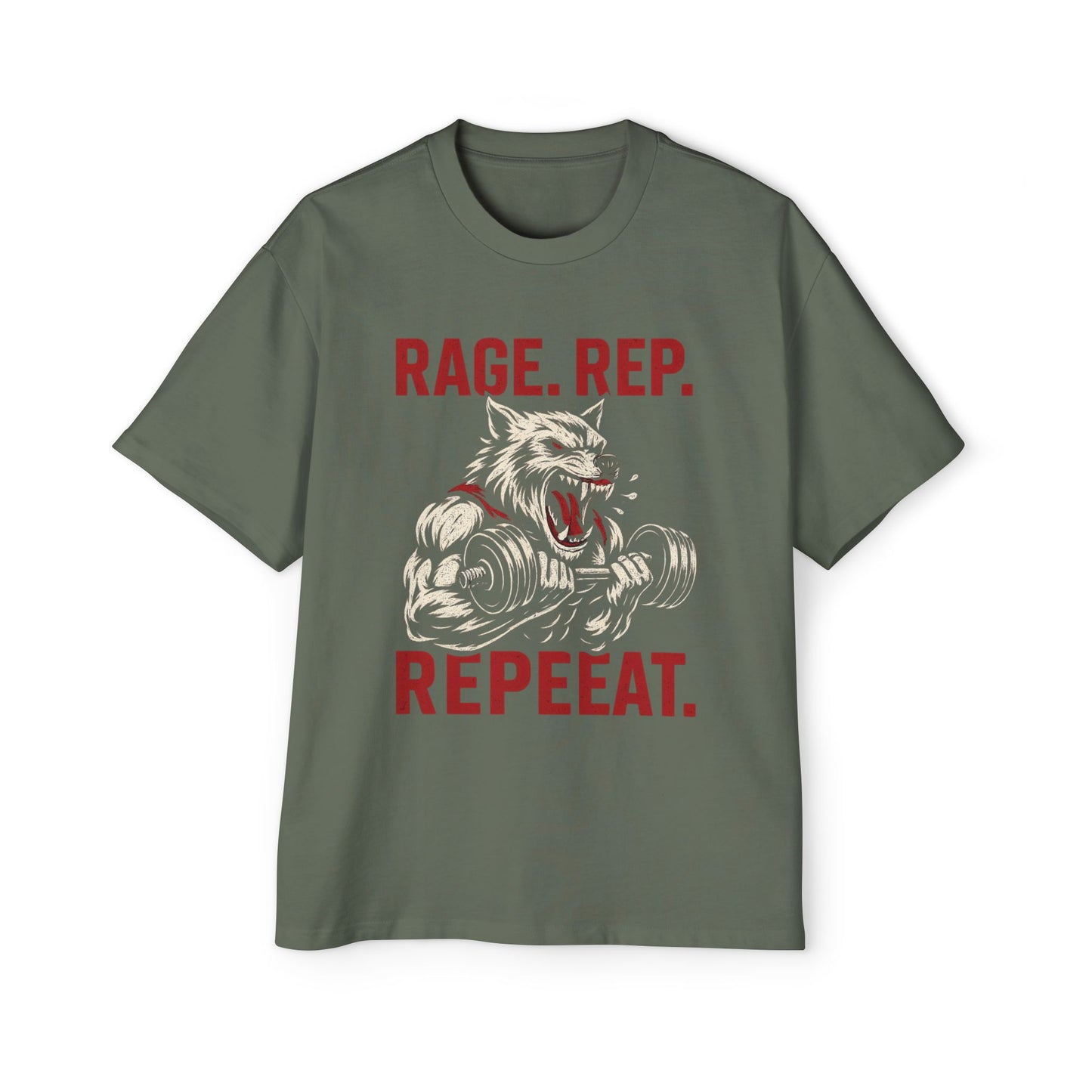 Rage Rep Repeeat Oversized Heavy Gym Tee