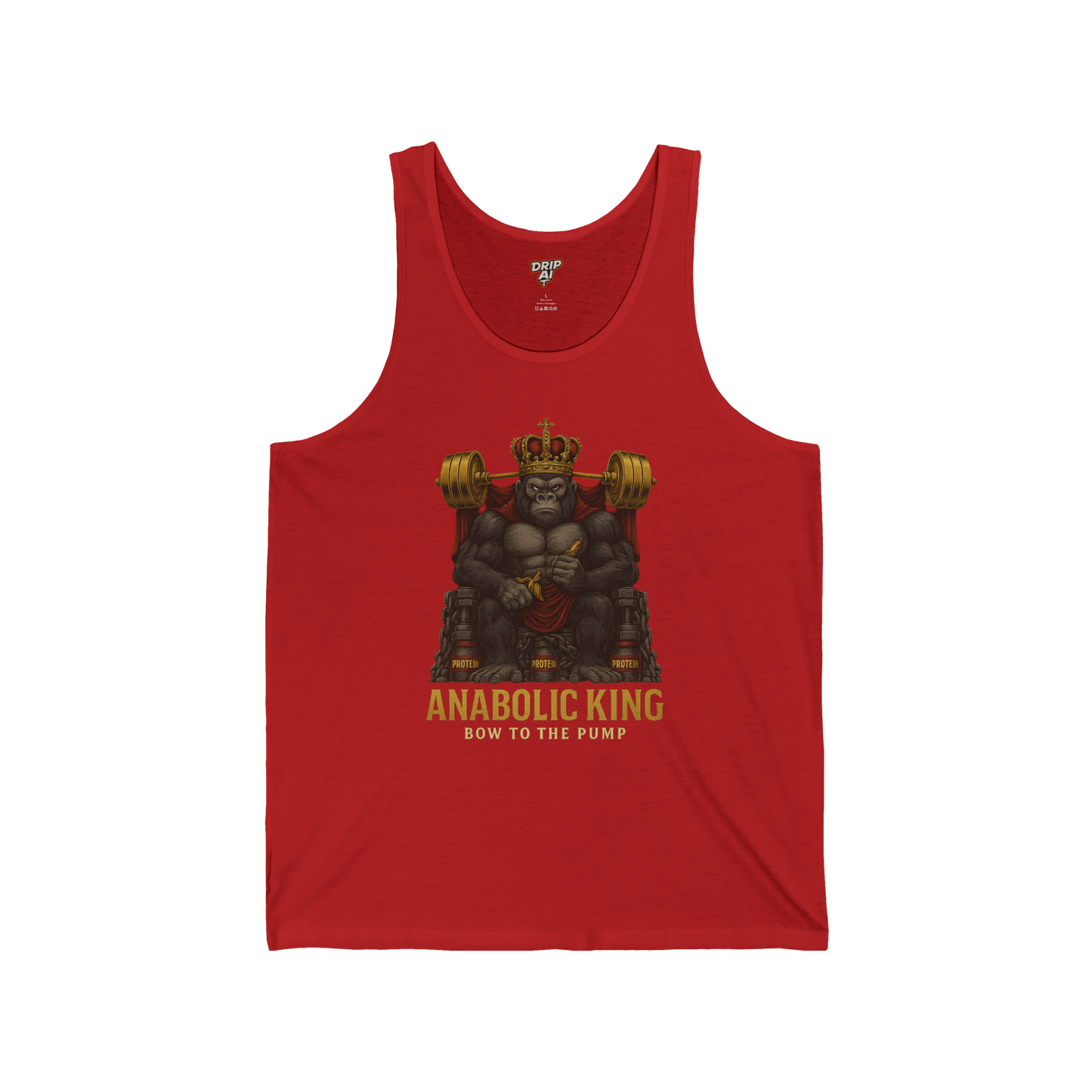 Anabolic King Tank Top | Funny Gym Shirt for Lifters | Bodybuilding Streetwear