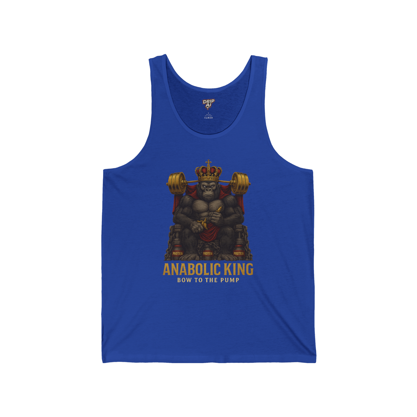 Anabolic King Tank Top | Funny Gym Shirt for Lifters | Bodybuilding Streetwear