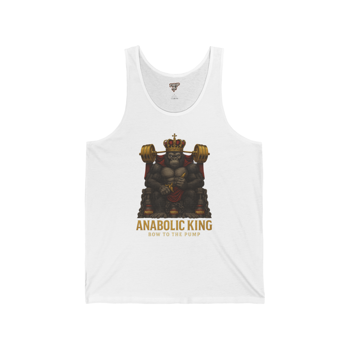 Anabolic King Tank Top | Funny Gym Shirt for Lifters | Bodybuilding Streetwear