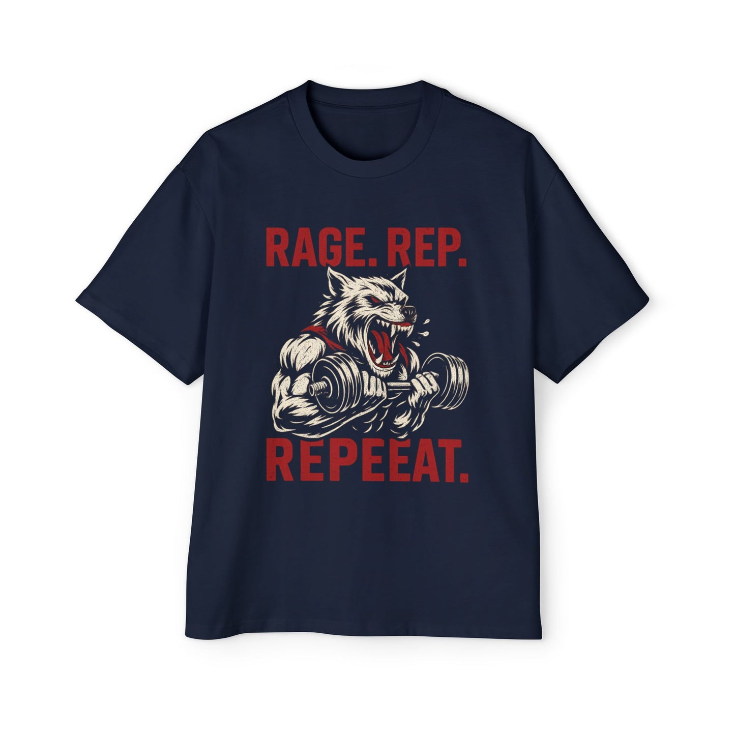 Rage Rep Repeeat Oversized Heavy Gym Tee