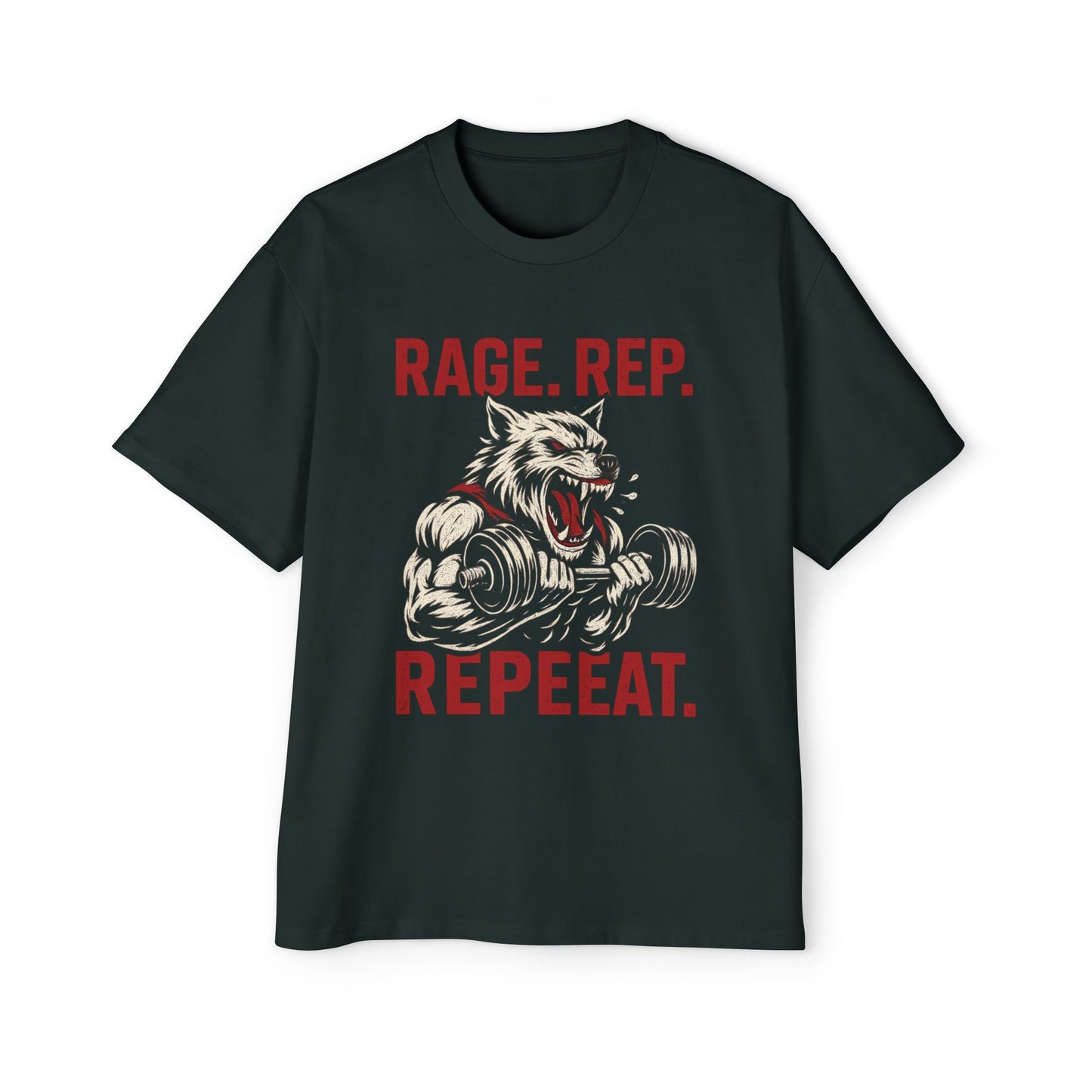 Rage Rep Repeeat Oversized Heavy Gym Tee