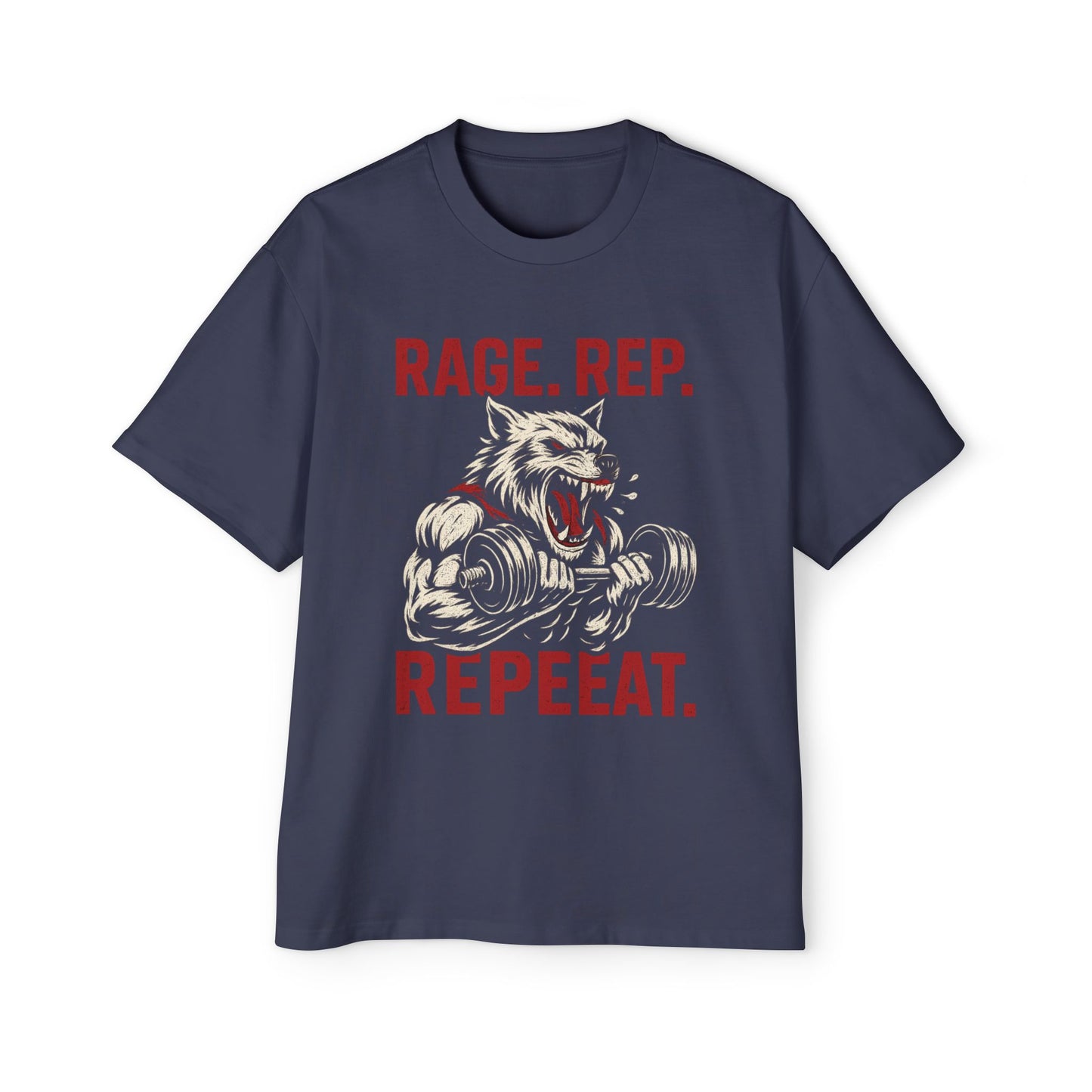 Rage Rep Repeeat Oversized Heavy Gym Tee