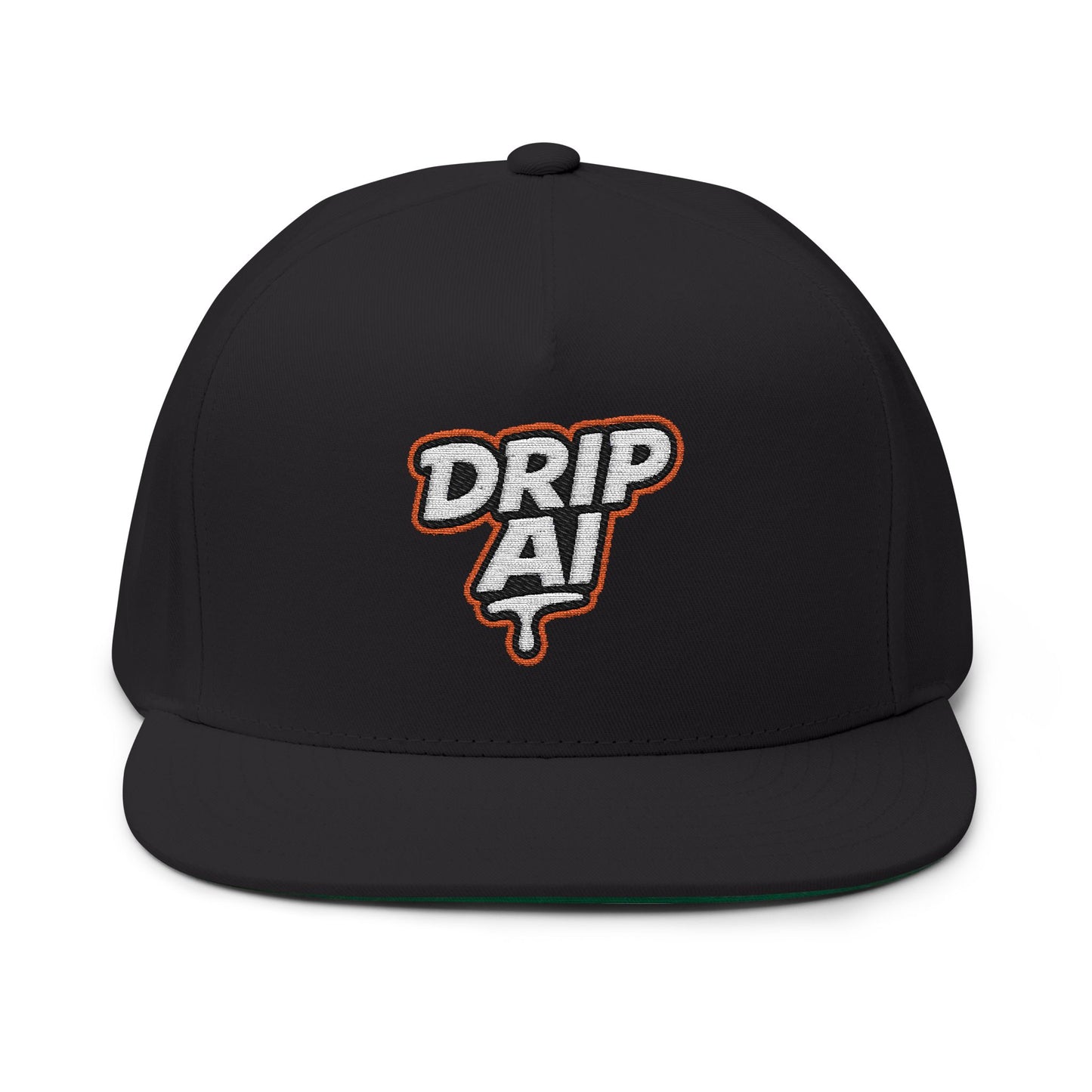 Drip AI Flat Bill Snapback Hat | Vintage Streetwear Cap | Bold Embroidered
