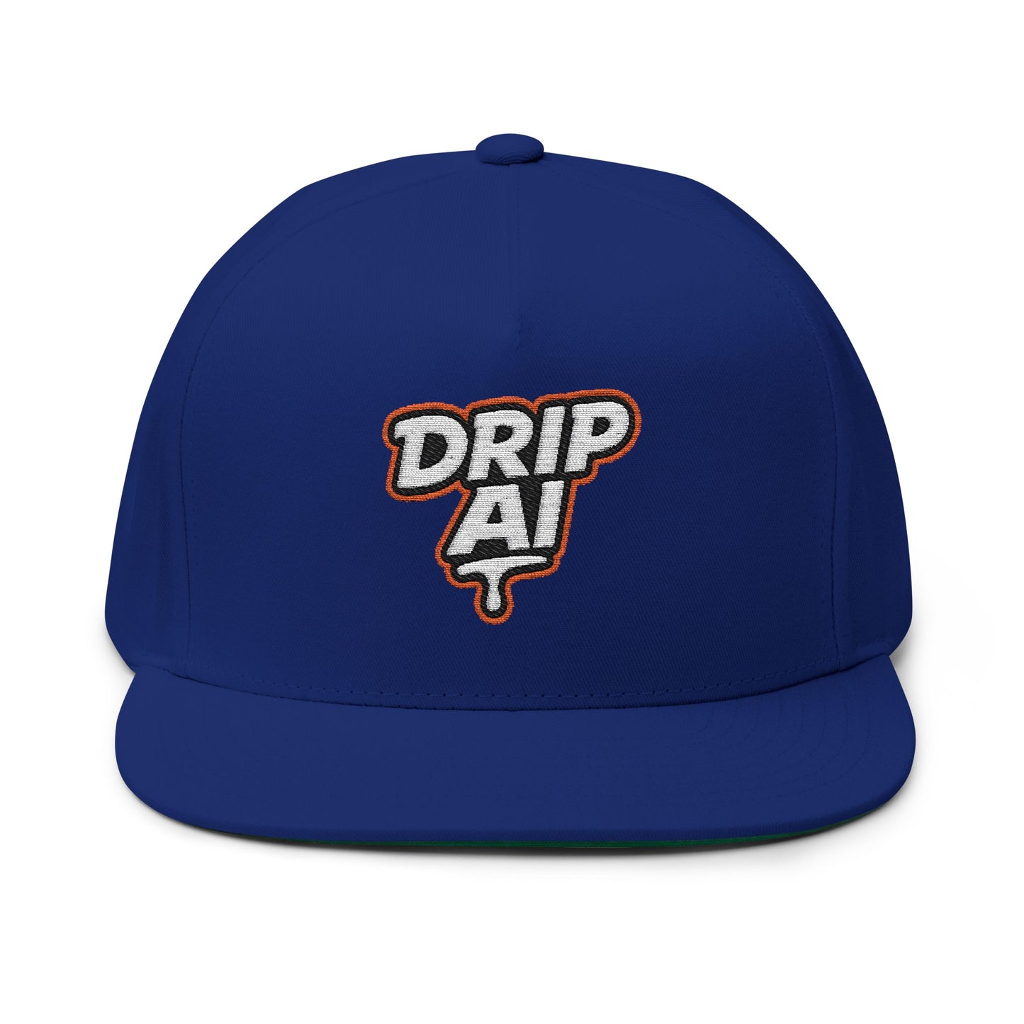 Drip AI Flat Bill Snapback Hat | Vintage Streetwear Cap | Bold Embroidered