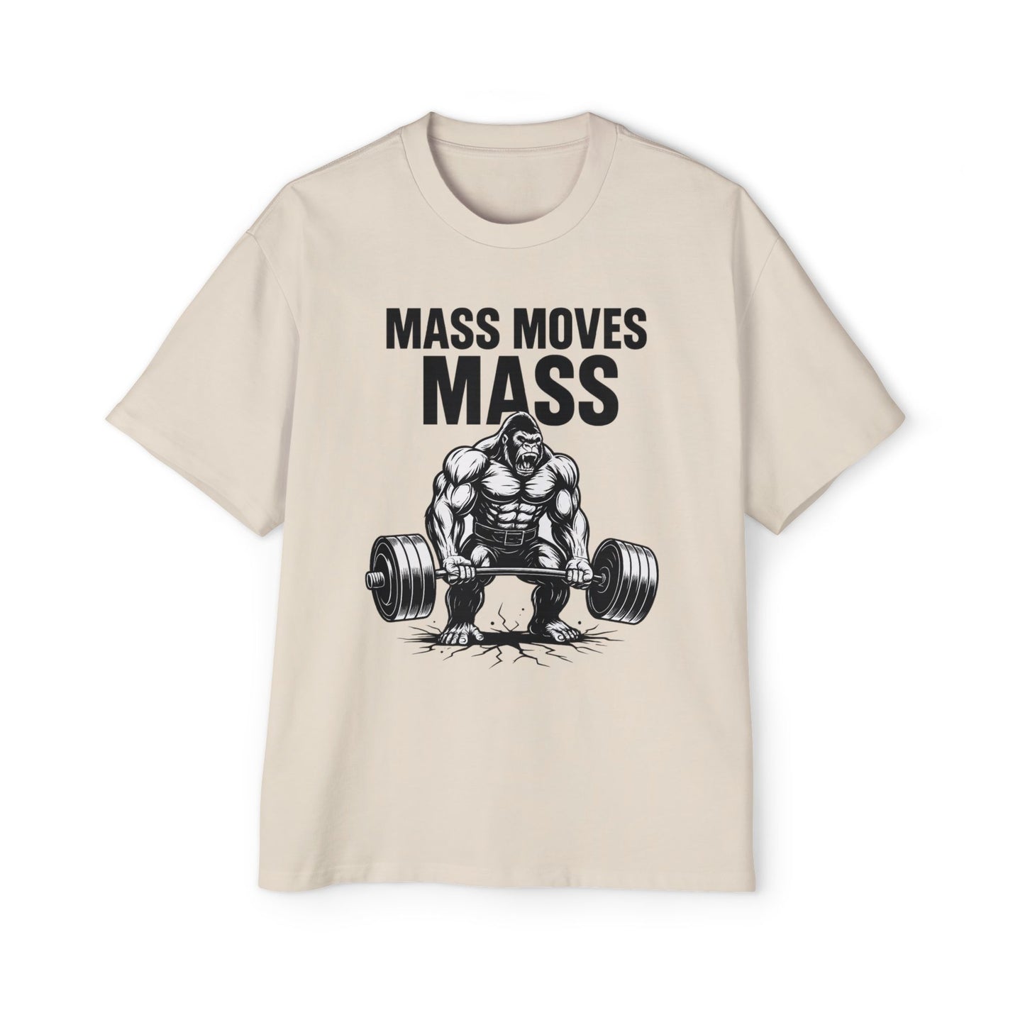 Mass Moves Mass Gorilla Tee | Oversized Heavy Gym Shirt