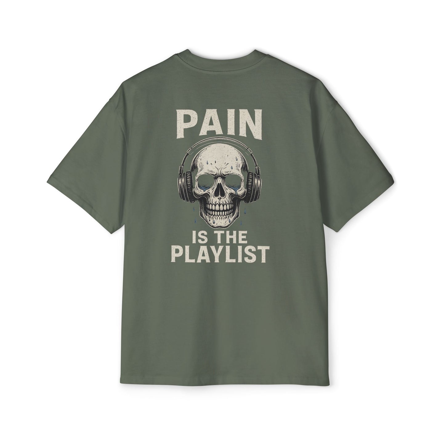 Pain Is the Playlist Oversized Heavy Gym Tee