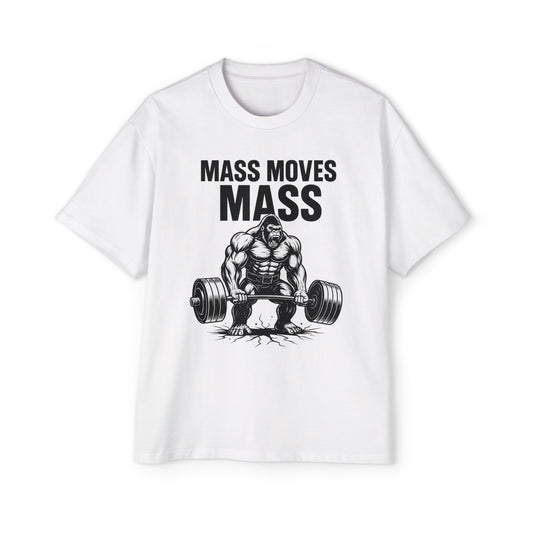 Mass Moves Mass Gorilla Tee | Oversized Heavy Gym Shirt