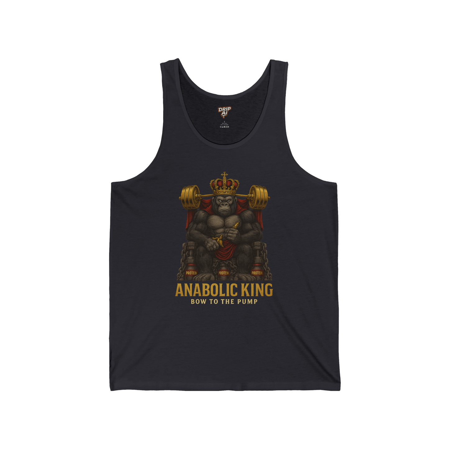 Anabolic King Tank Top | Funny Gym Shirt for Lifters | Bodybuilding Streetwear