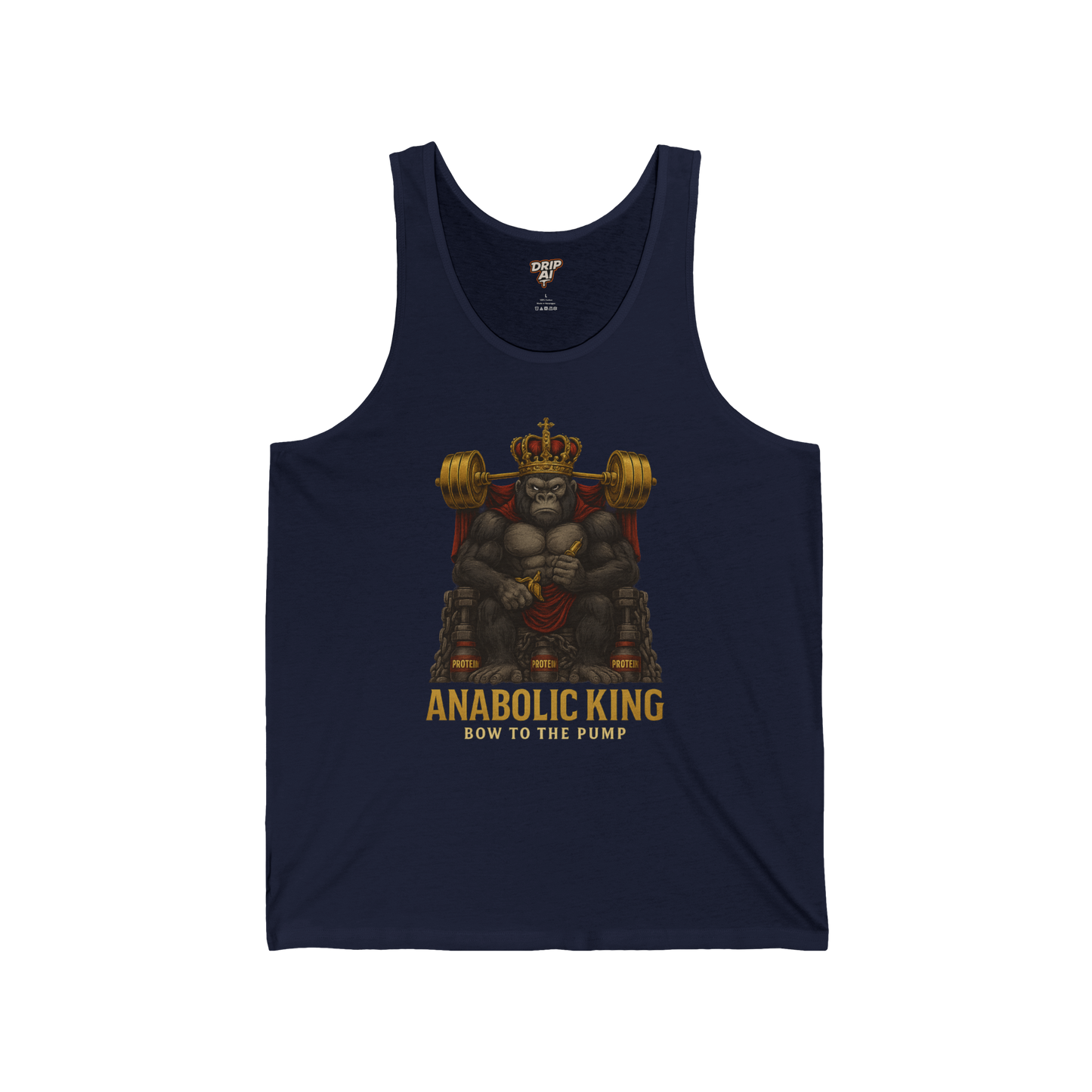 Anabolic King Tank Top | Funny Gym Shirt for Lifters | Bodybuilding Streetwear